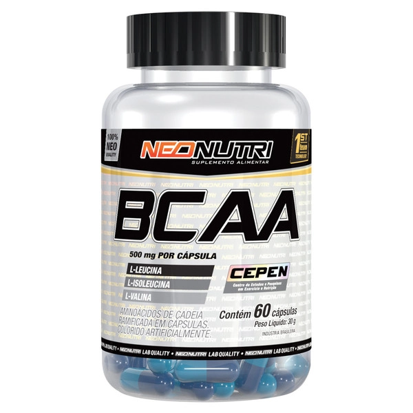 Esportivo Neonutri Bcaa 500 Pote 60 Cápsulas