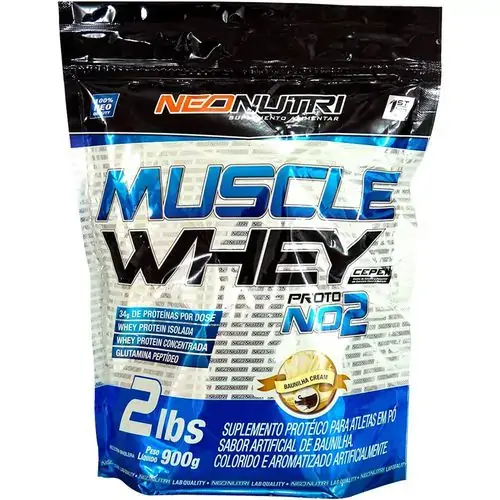 Muscle Whey No2 Baunilha 900g 2 Lbs
