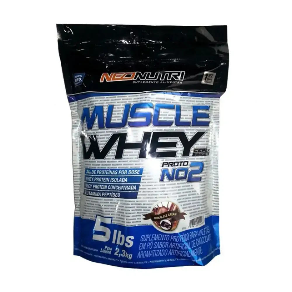 Refil Muscle Whey 2,3kg Morango C/ Banana Neonutri Neonutri