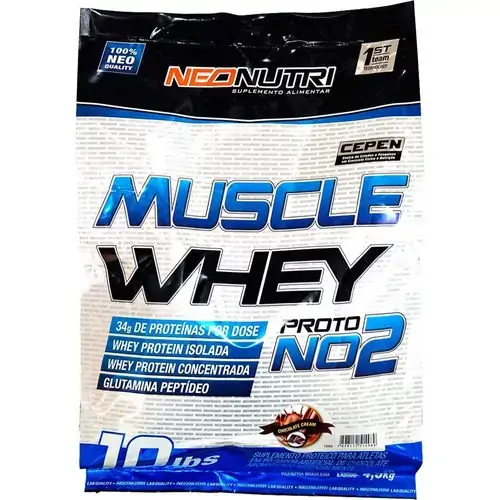 Muscle Whey Morango Com Banana 4,5kg Neo Nutri .