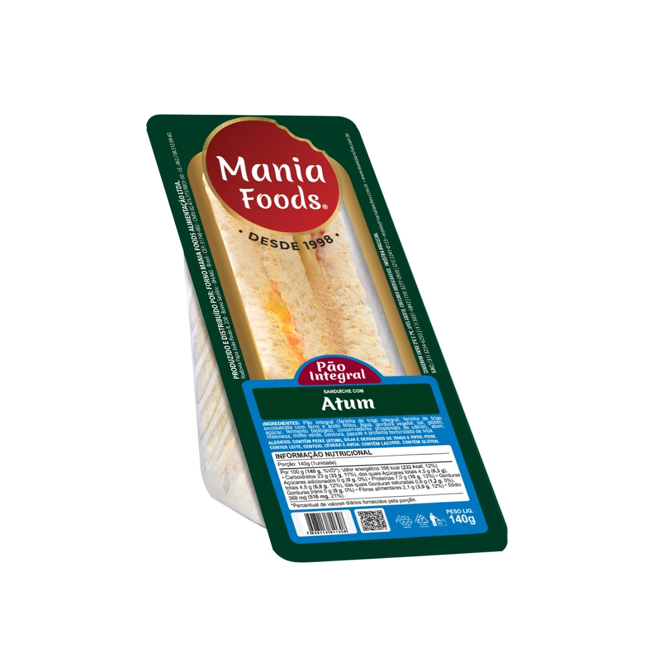 Sanduíche Sabor Atum Mania Lanches 140g