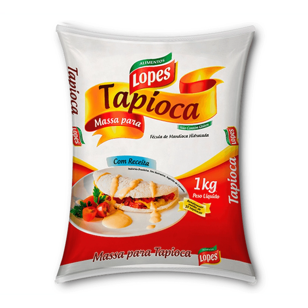 Tapioca Pronta Lopes 1kg Alimentos Lopes