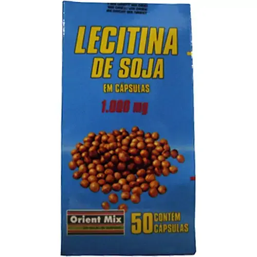 Lecitina De Soja 1000mg 50 Cápsulas Orient Mix