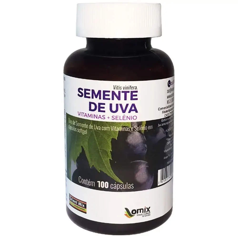 Oleo De Semente De Uva 100 Capsulas Orient Mix