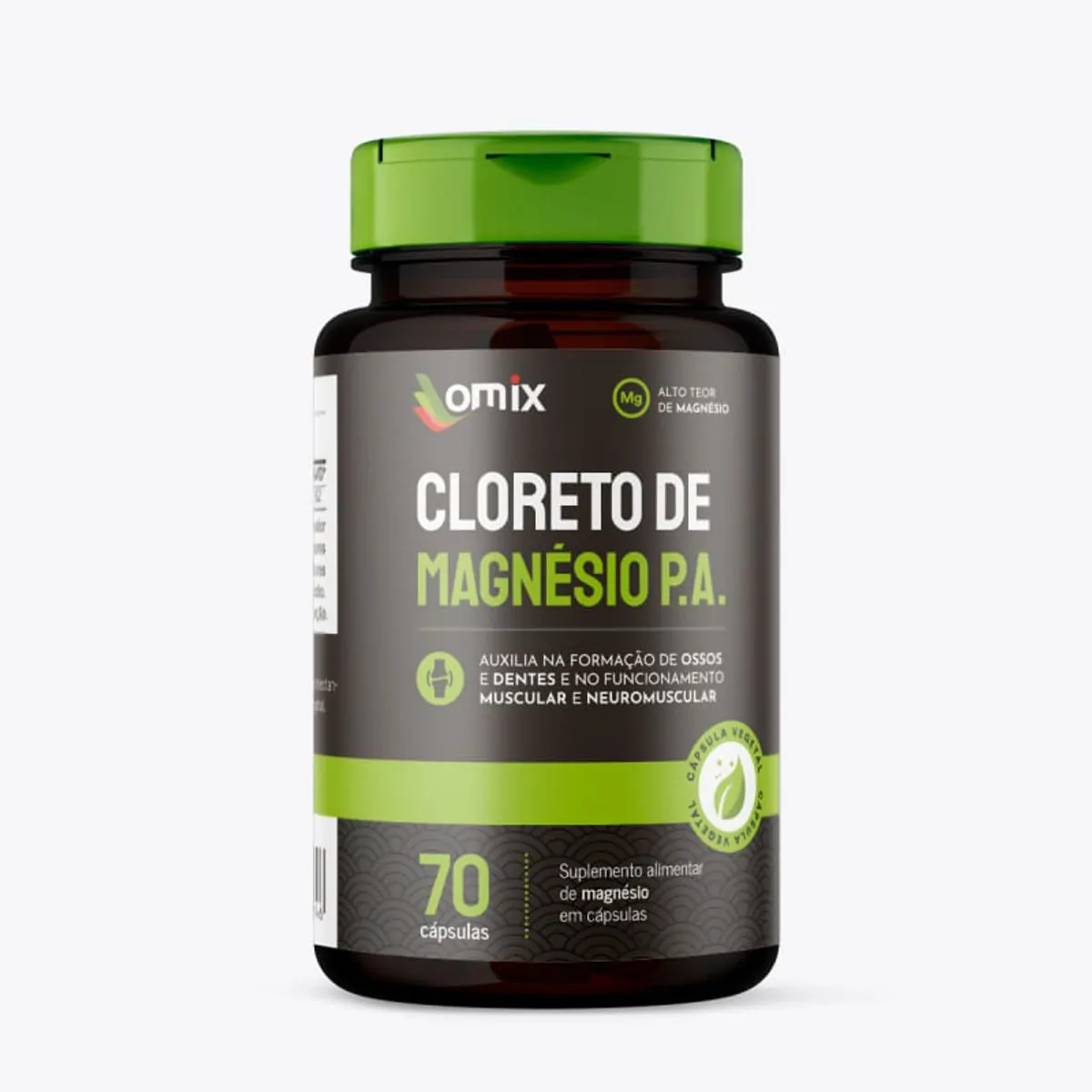 Cloreto De Magnesio P.a. 500 Mg 70 Capsulas Oriente Mix
