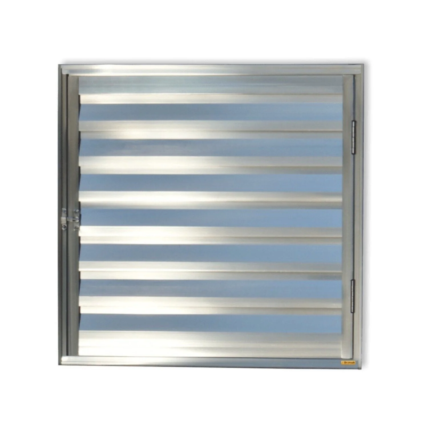 Porta De Alumínio Abrigo 80x80cm Para Água E Gás 1 Folha Sem Ventilação Anodizado Brilhante Brimak Brilhante