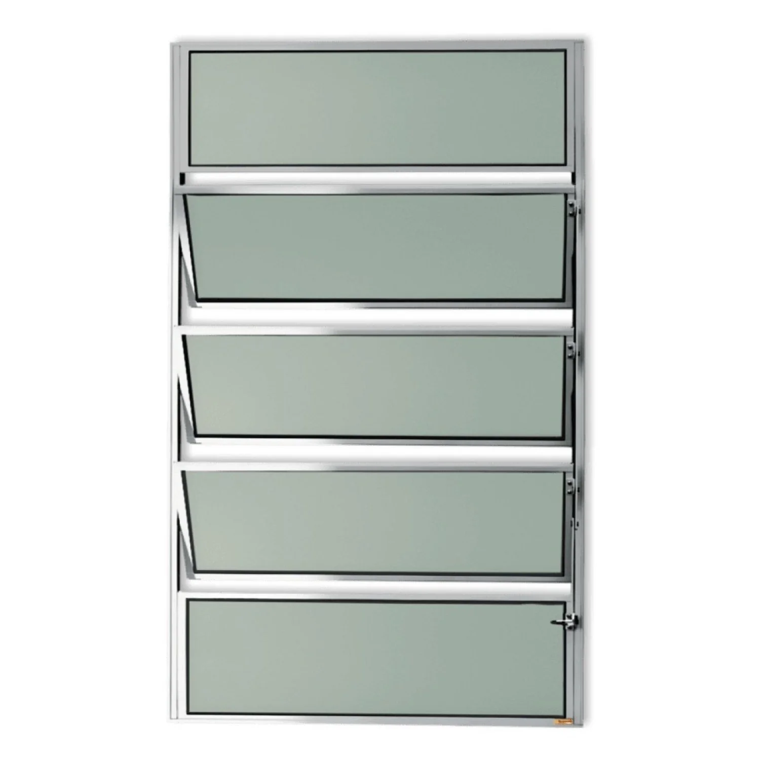 Janela Basculante De Alumínio 100x100cm Com Vidro Boreal Anodizado Master Brimak Brilhante