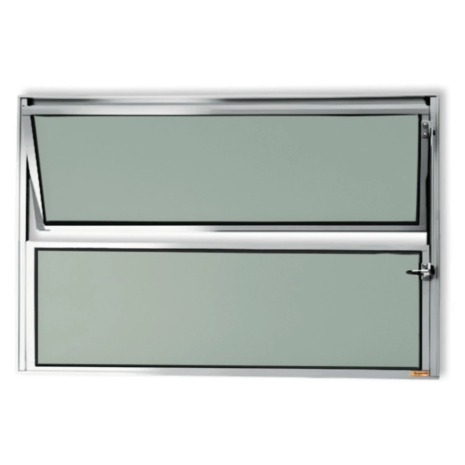 Janela Basculante De Alumínio 40x80cm Com Vidro Boreal Anodizado Master Brimak Brilhante