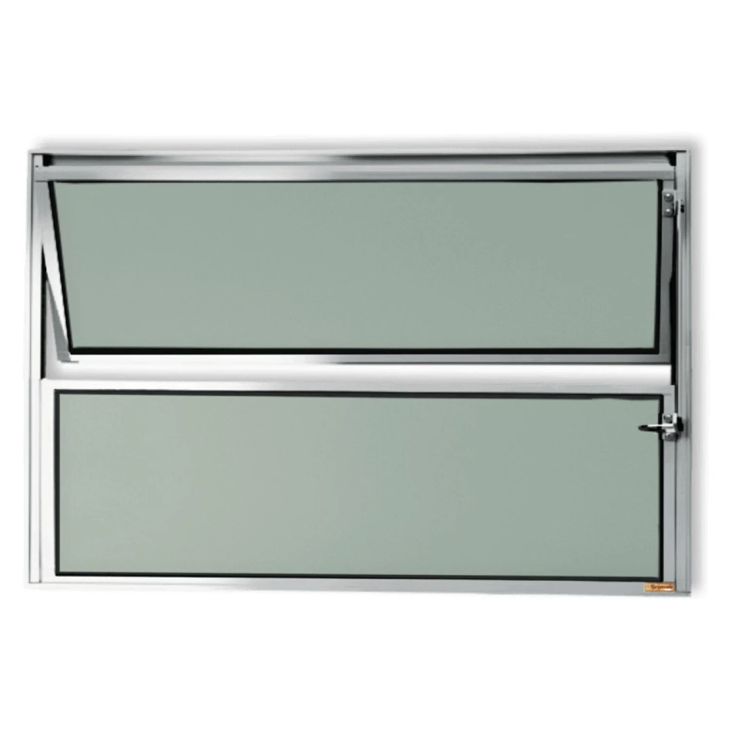 Janela Basculante De Alumínio 50x50cm Com Vidro Boreal Anodizado Master Brimak Brilhante