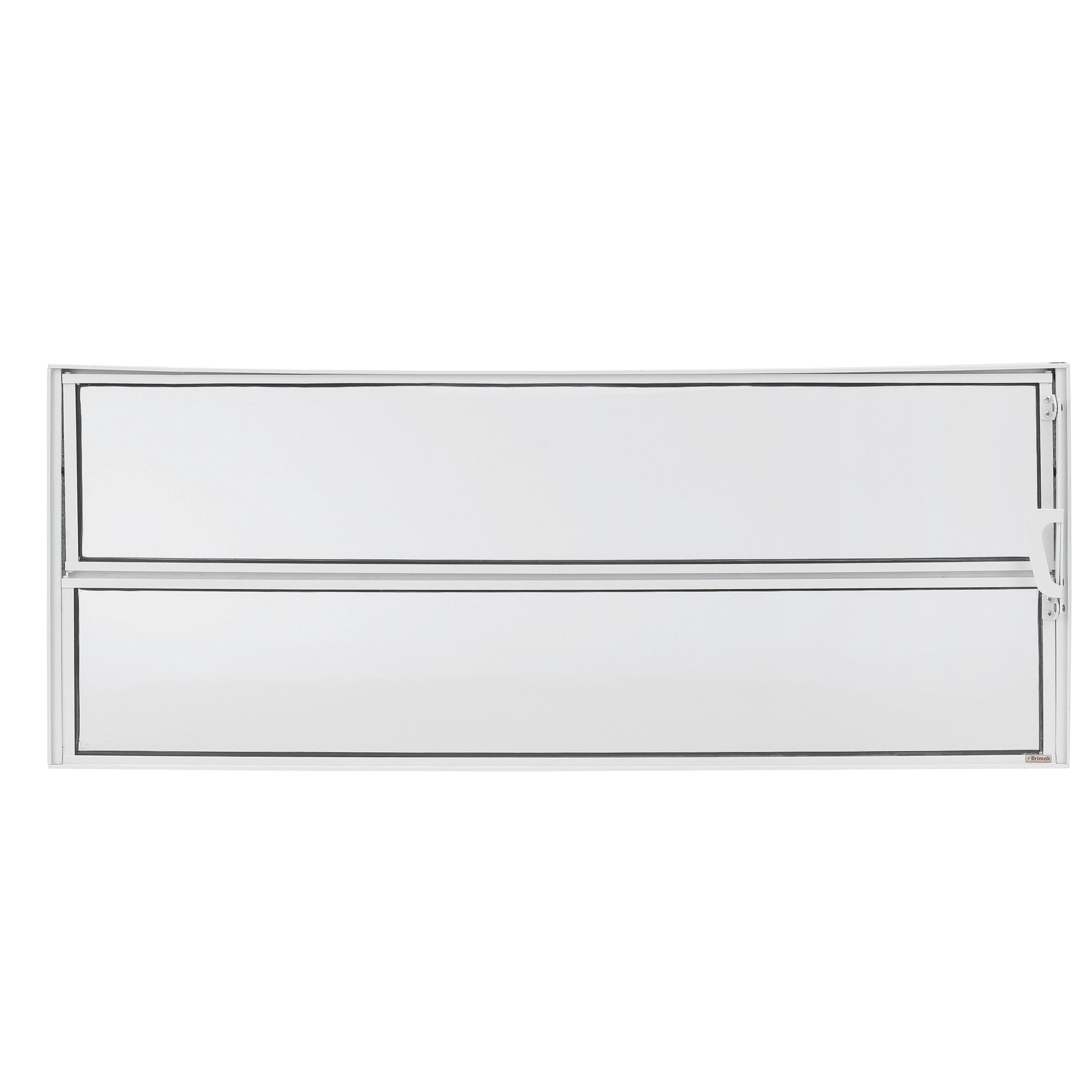 Janela de Alumínio Basculante 2 Folhas 40x100cm com Vidro Mini Boreal Master Brimak Branca