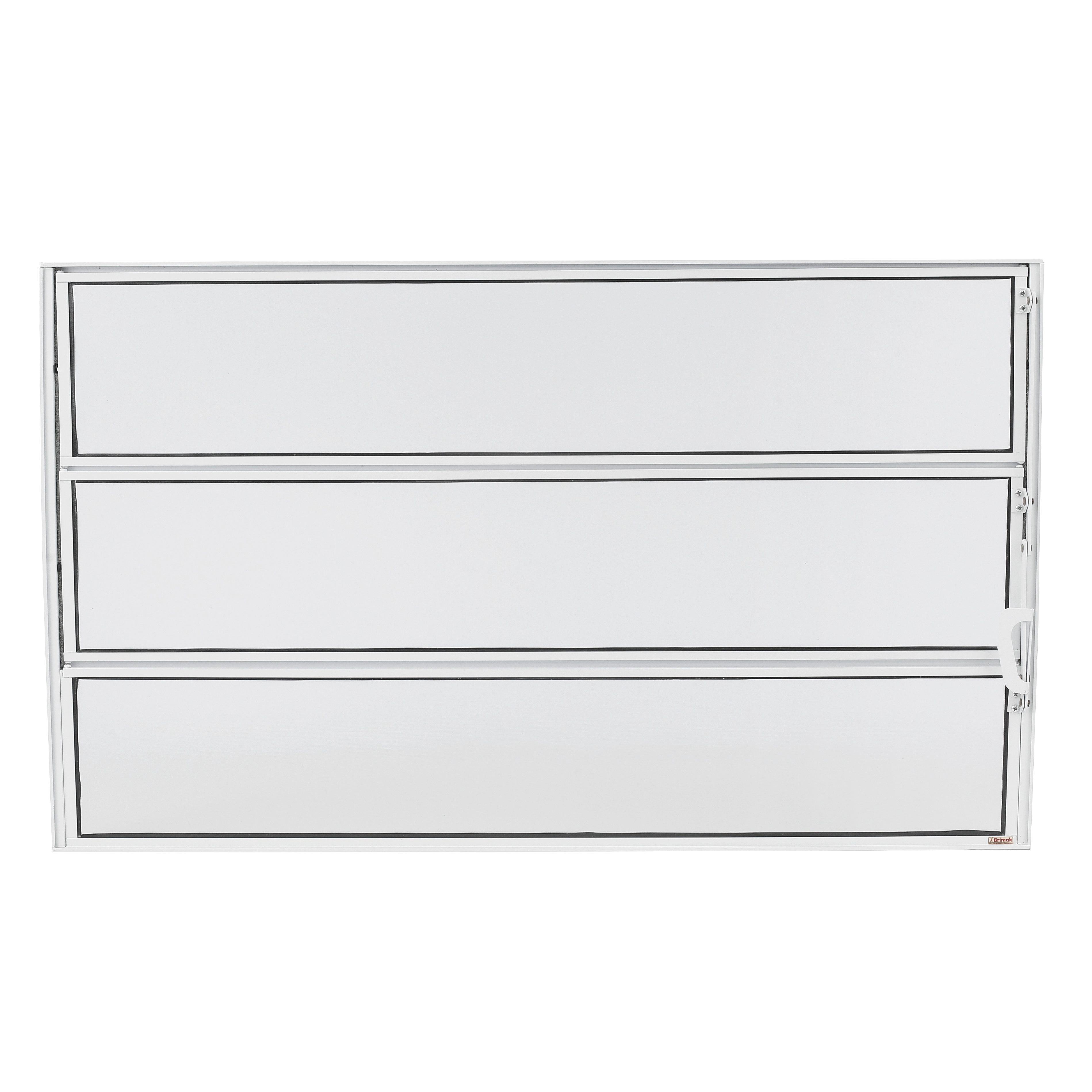Janela de Alumínio Basculante 3 Folhas 60x100cm com Vidro Mini Boreal Master Brimak Branca