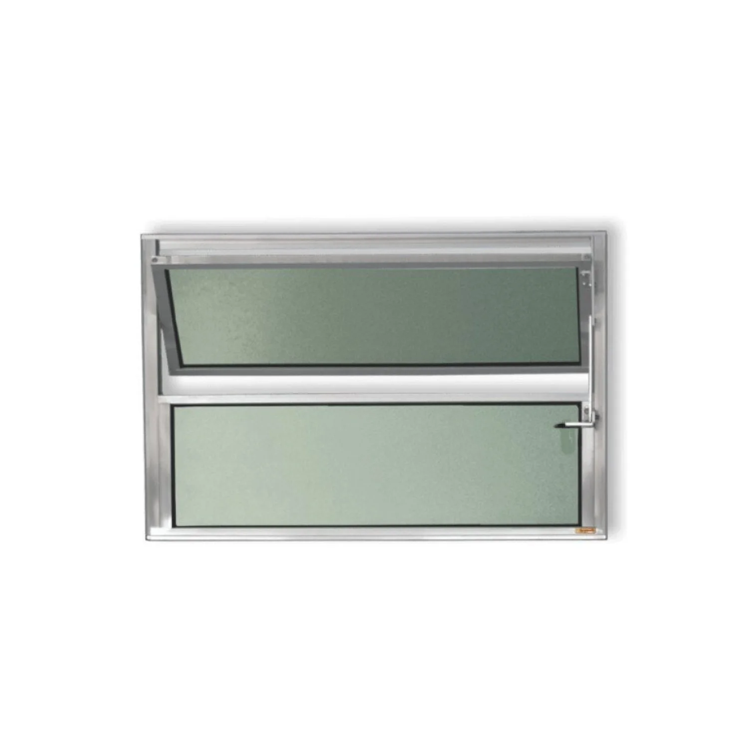 Janela Basculante De Alumínio 40x40cm Com Vidro Boreal Anodizado Plus Brimak Brilhante