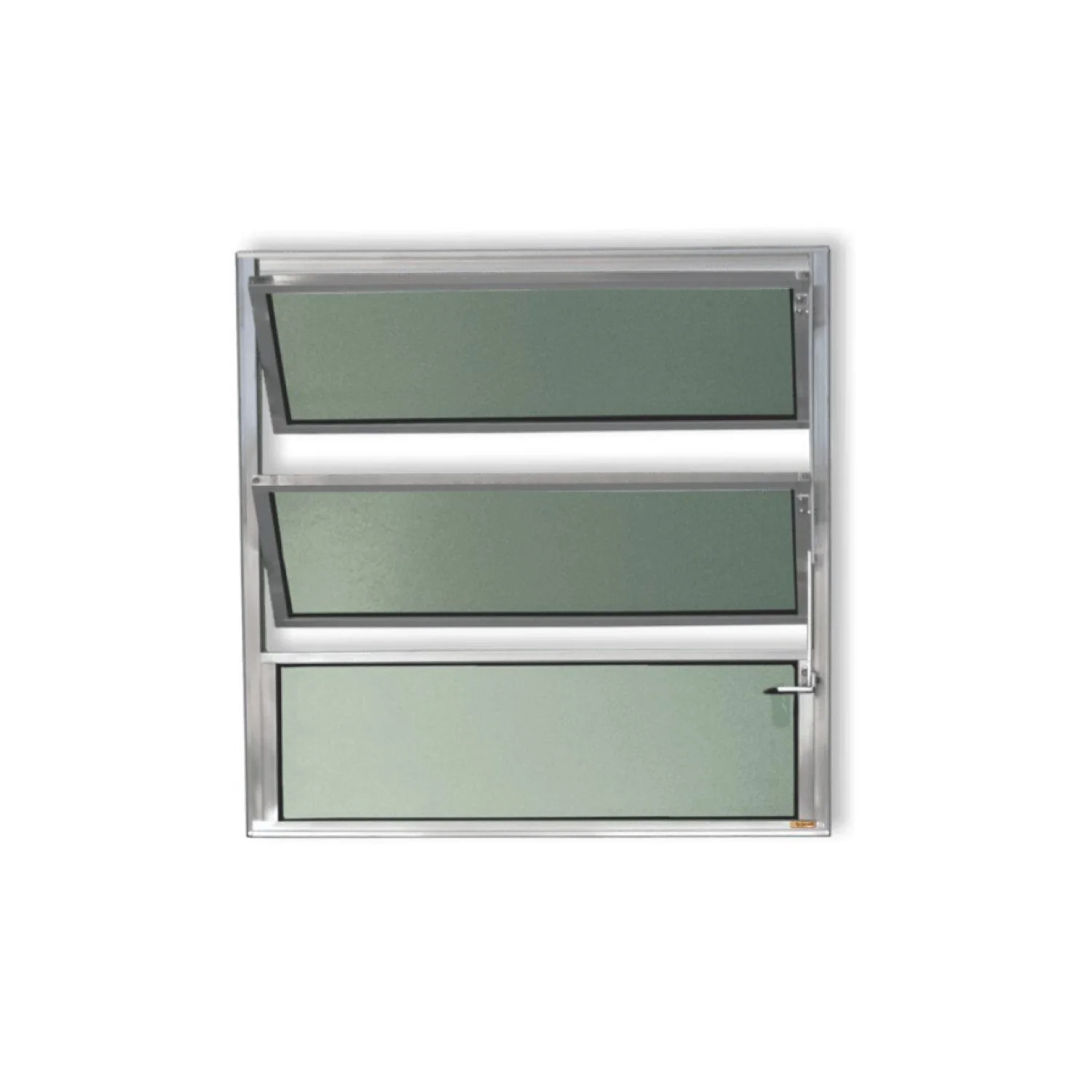 Janela Basculante De Alumínio 60x40cm Com Vidro Boreal Anodizado Plus Brimak Natural