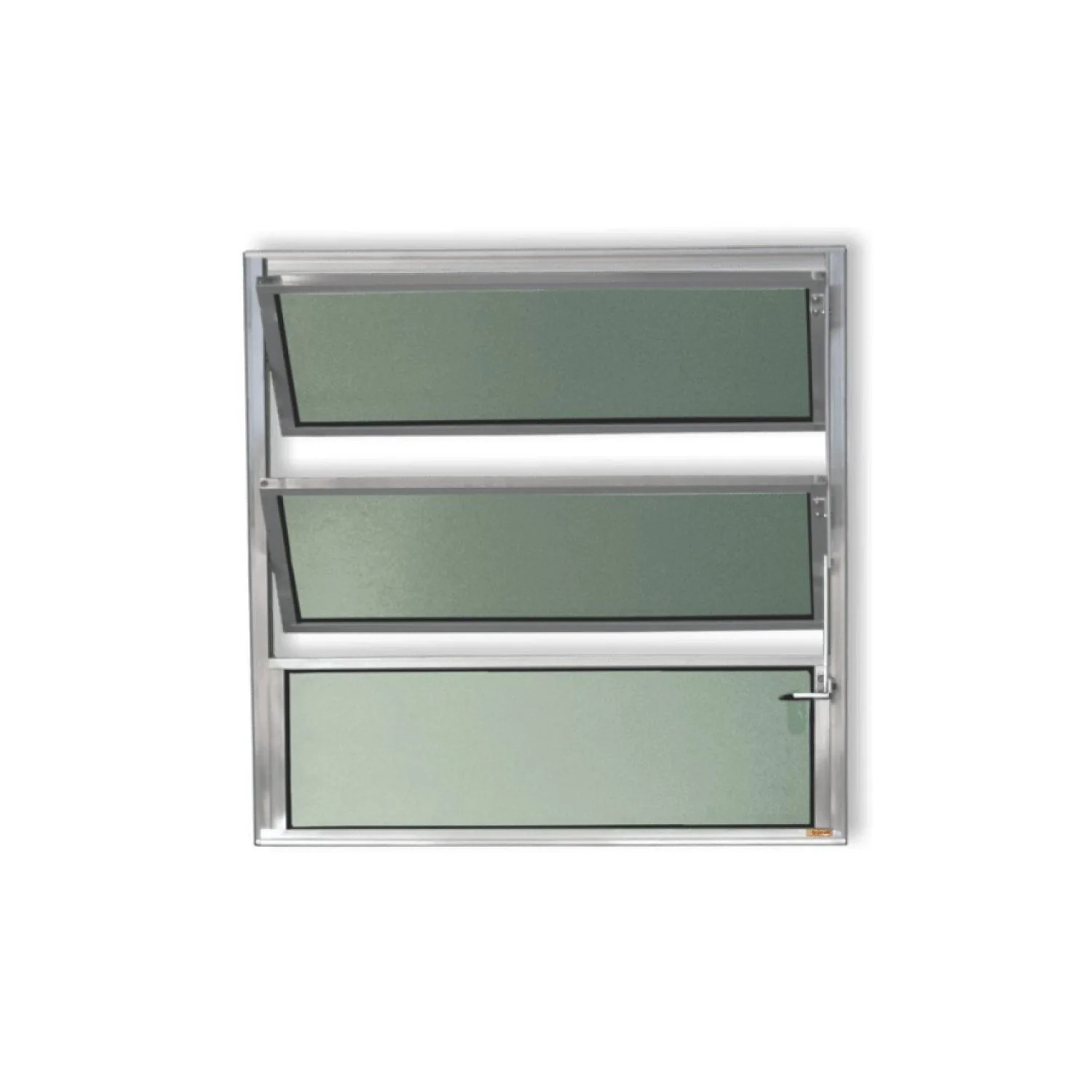 Janela Basculante De Alumínio 60x60cm Com Vidro Boreal Anodizado Plus Brimak Natural