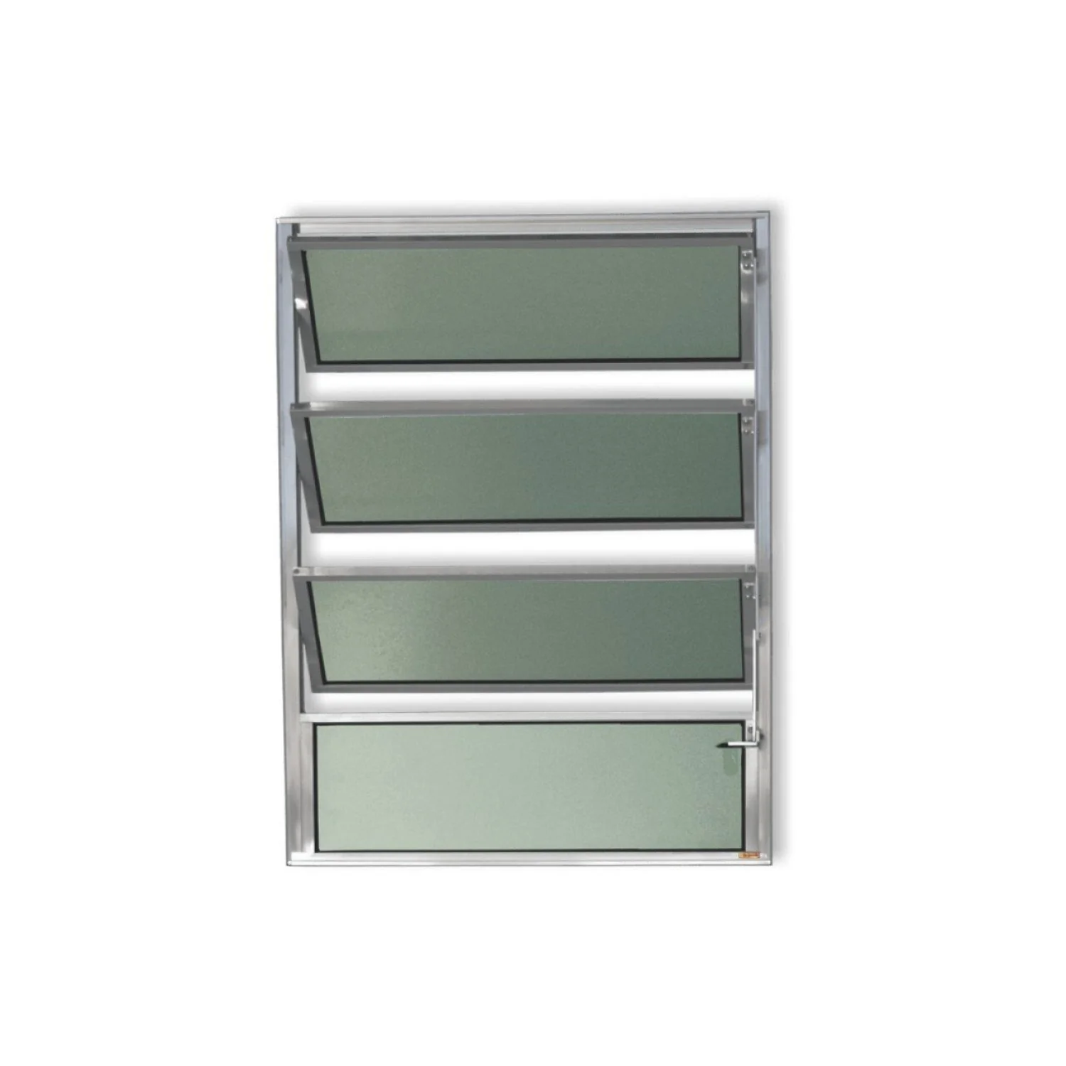 Janela Basculante De Alumínio 80x100cm Com Vidro Boreal Anodizado Plus Brimak Brilhante