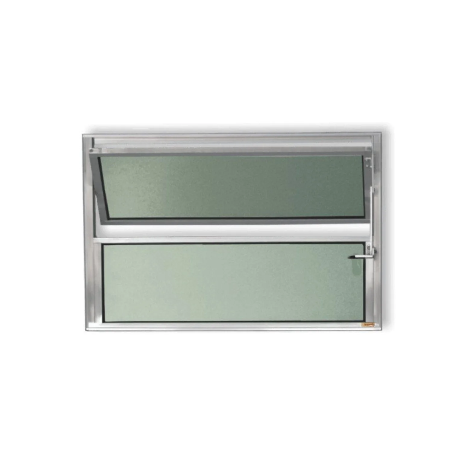 Janela Basculante De Alumínio 50x50cm Com Vidro Boreal Anodizado Plus Brimak Brilhante