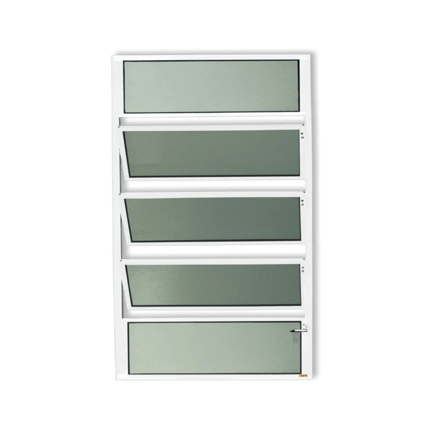 Janela De Alumínio Basculante 100x100cm Vidro Mini Boreal Plus Brimak Branco