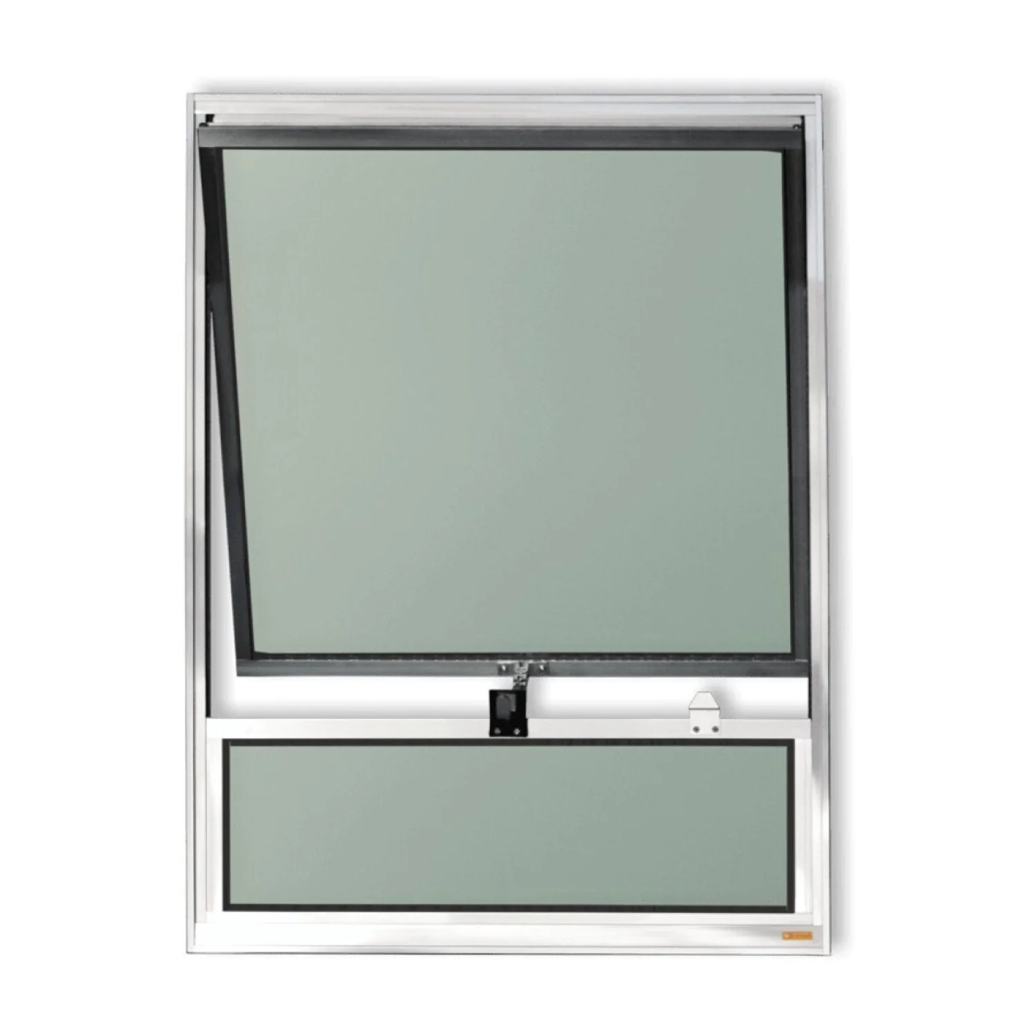 Janela De Alumínio Maxim-ar Com Bandeira 80x80cm Vidro Mini Boreal Plus Brimak Brilhante