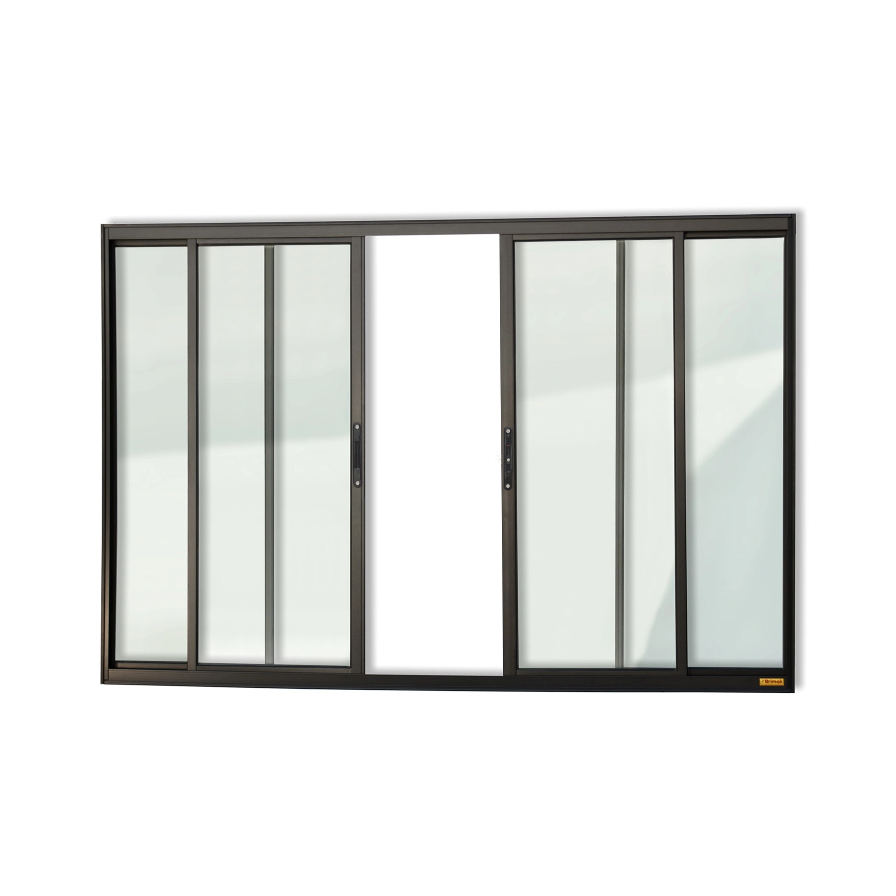 Janela de Alumínio de Correr 4 Folhas 100x150cm Confort Brimak Preta