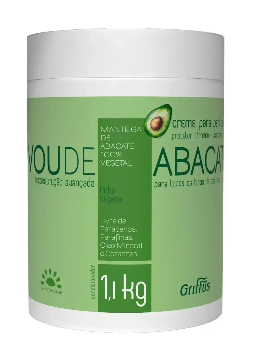 Creme para Pentear Vegano Vou De Abacate Griffus 1,1 Kg