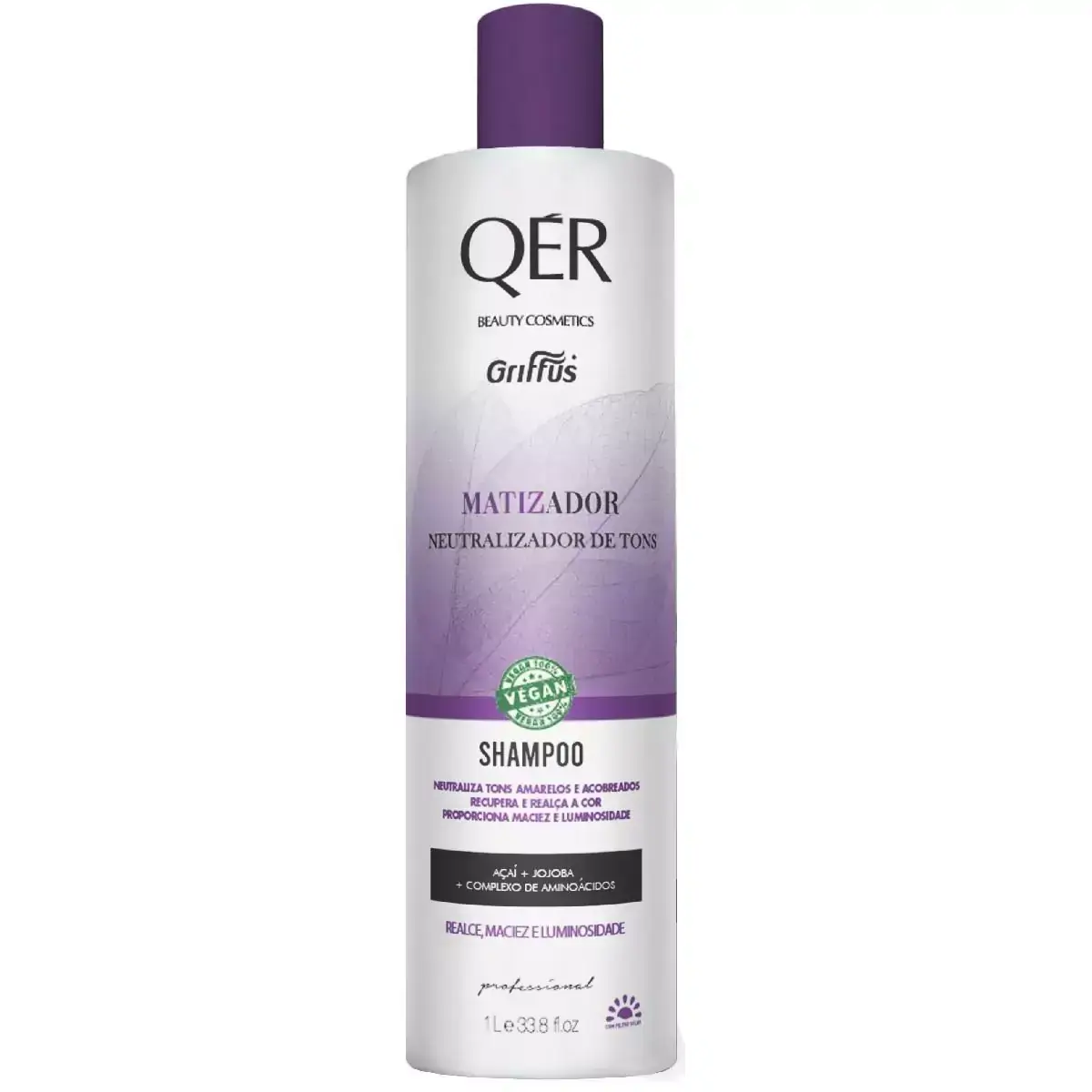 Shampoo Neutralizador de Tons Vegano Matizador QÉR Griffus 1L