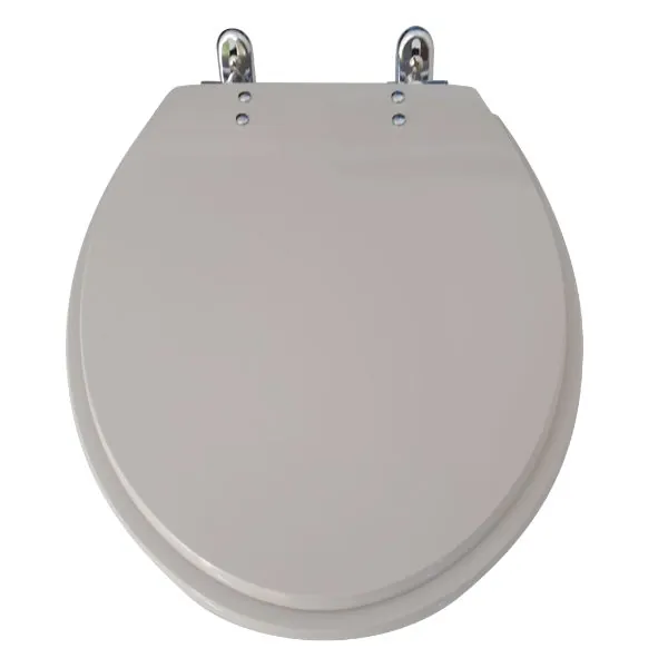 Assento Sanitário Convencional Oval Resina Cinza com Fechamento Comum Policlass
