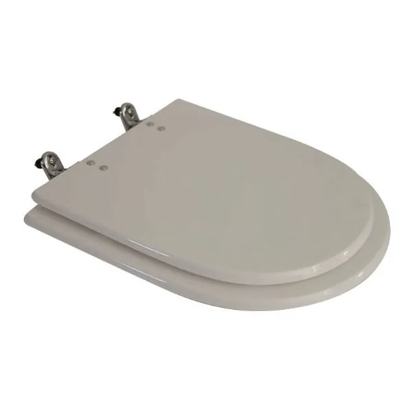 Assento Sanitário Formatos Carrara com Fechamento Comum Quadrado Resina Branco Policlass
