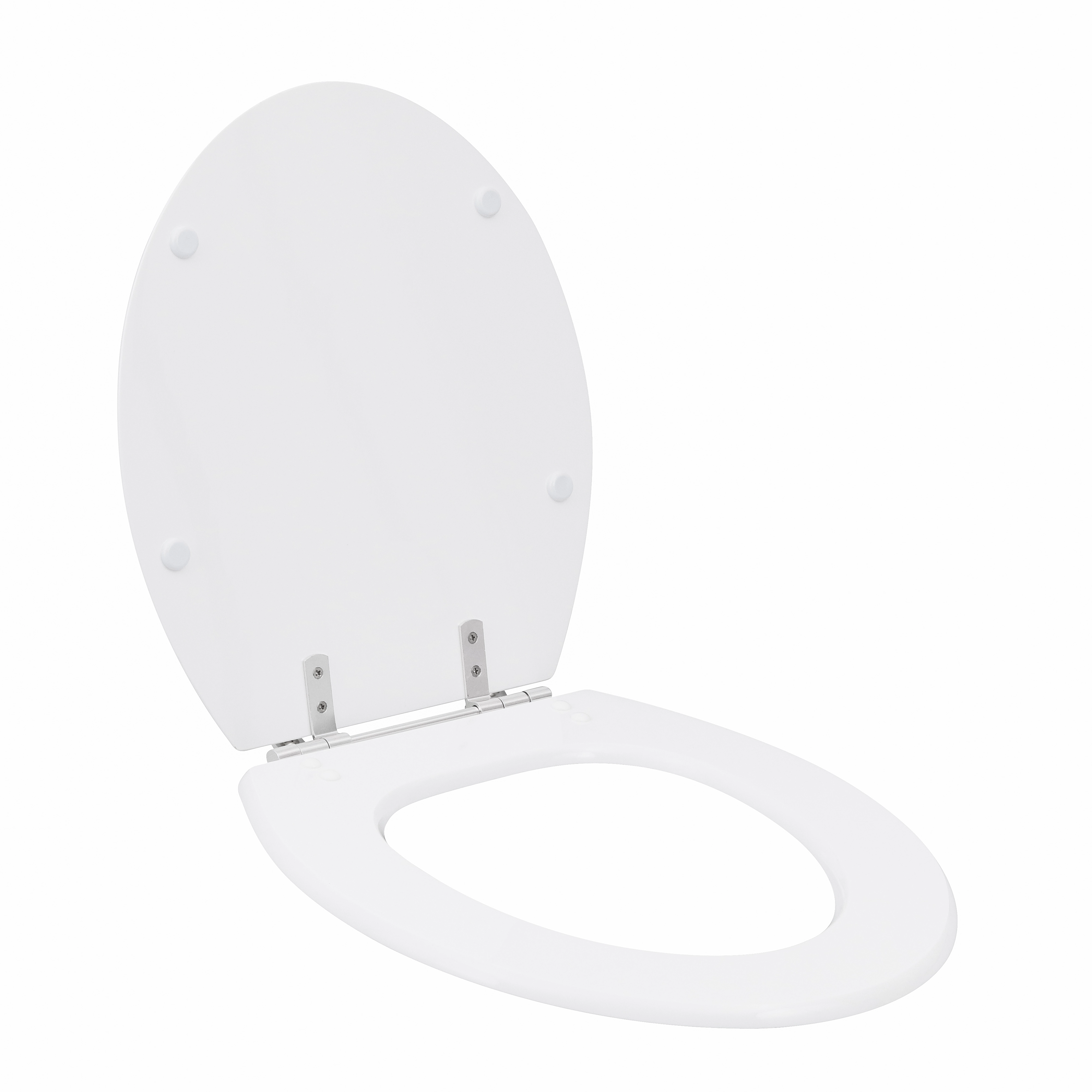 Assento Sanitário Convencional com Fechamento Comum Oval Poliéster Branco Sensea