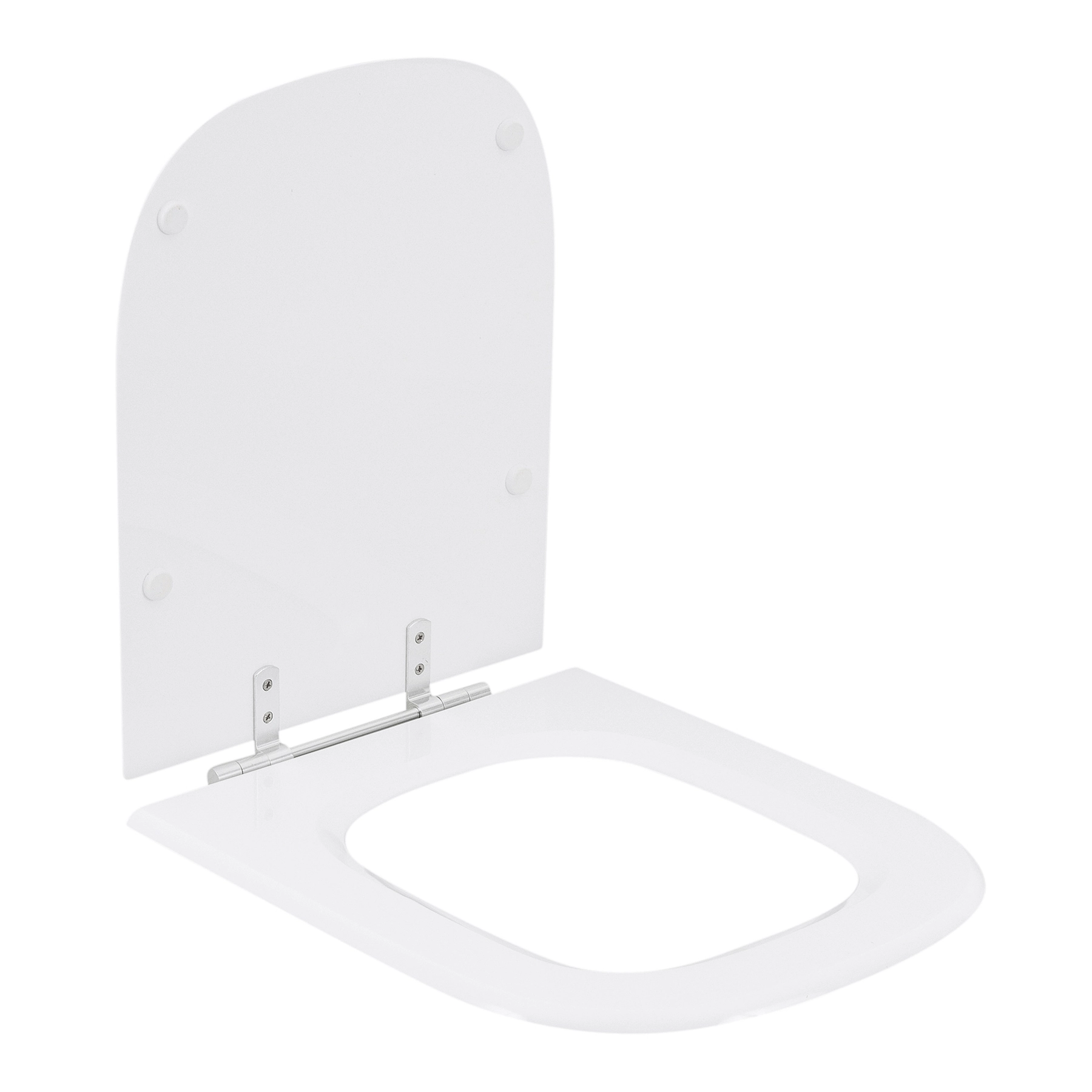 Assento Sanitário Formatos Gap com Fechamento Comum Quadrado Poliéster Branco Sensea