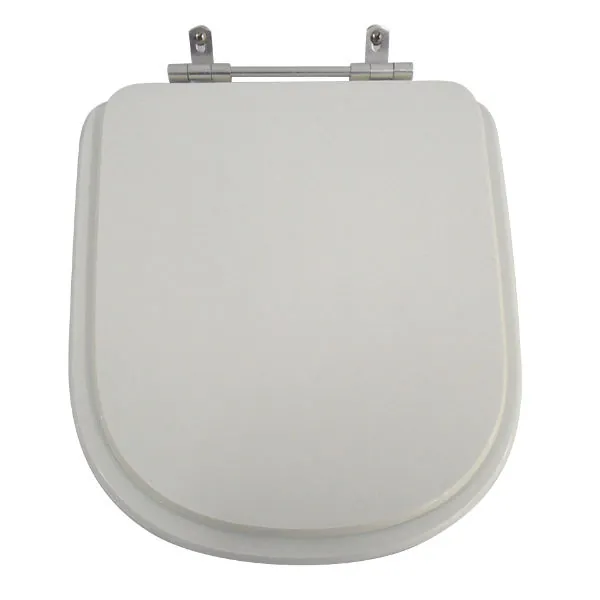 Assento Sanitário Formatos Vogue Plus com Fechamento Comum Quadrado Resina Branco Policlass