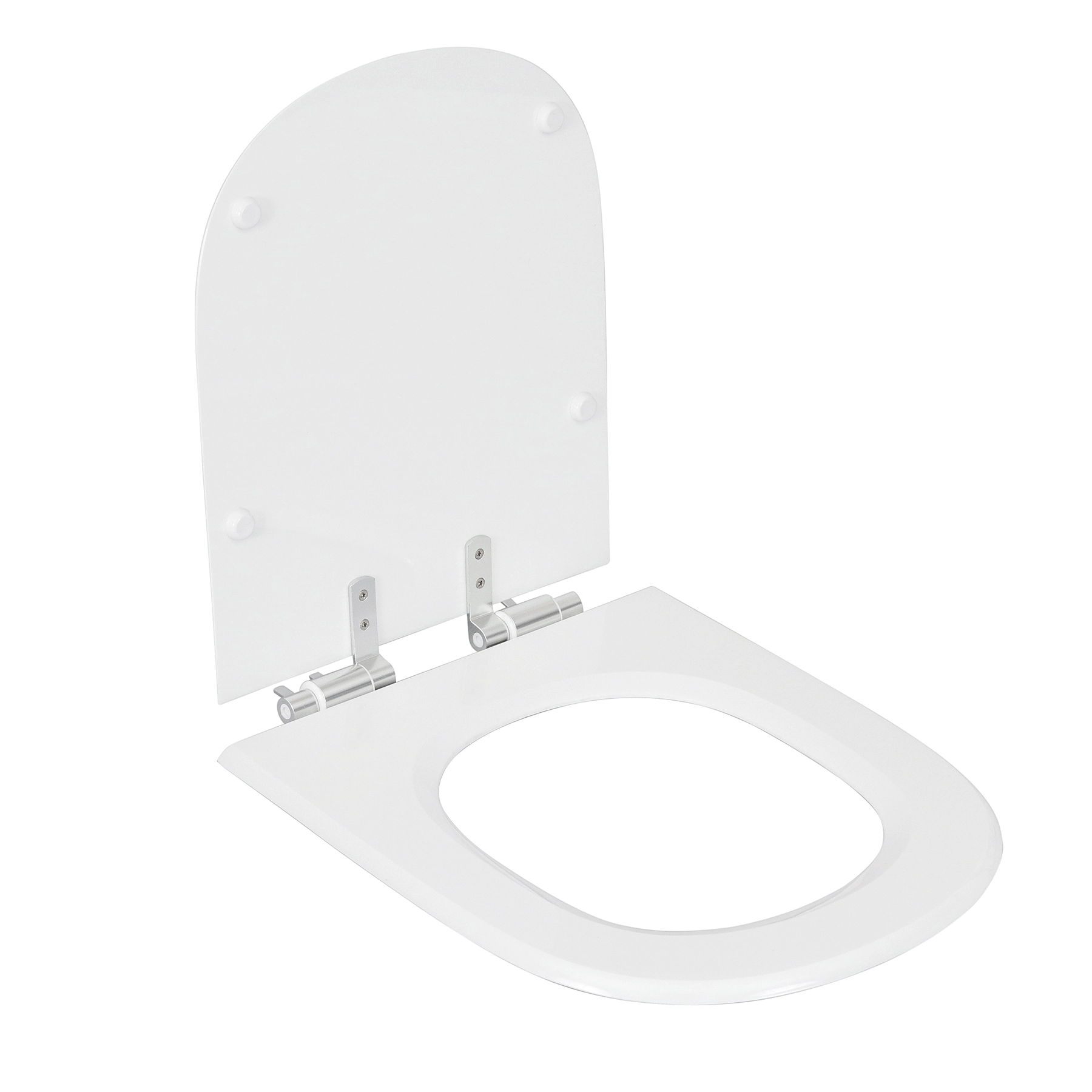 Assento Sanitário Formatos Vogue Plus com Soft Close Quadrado Poliéster Branco Sensea