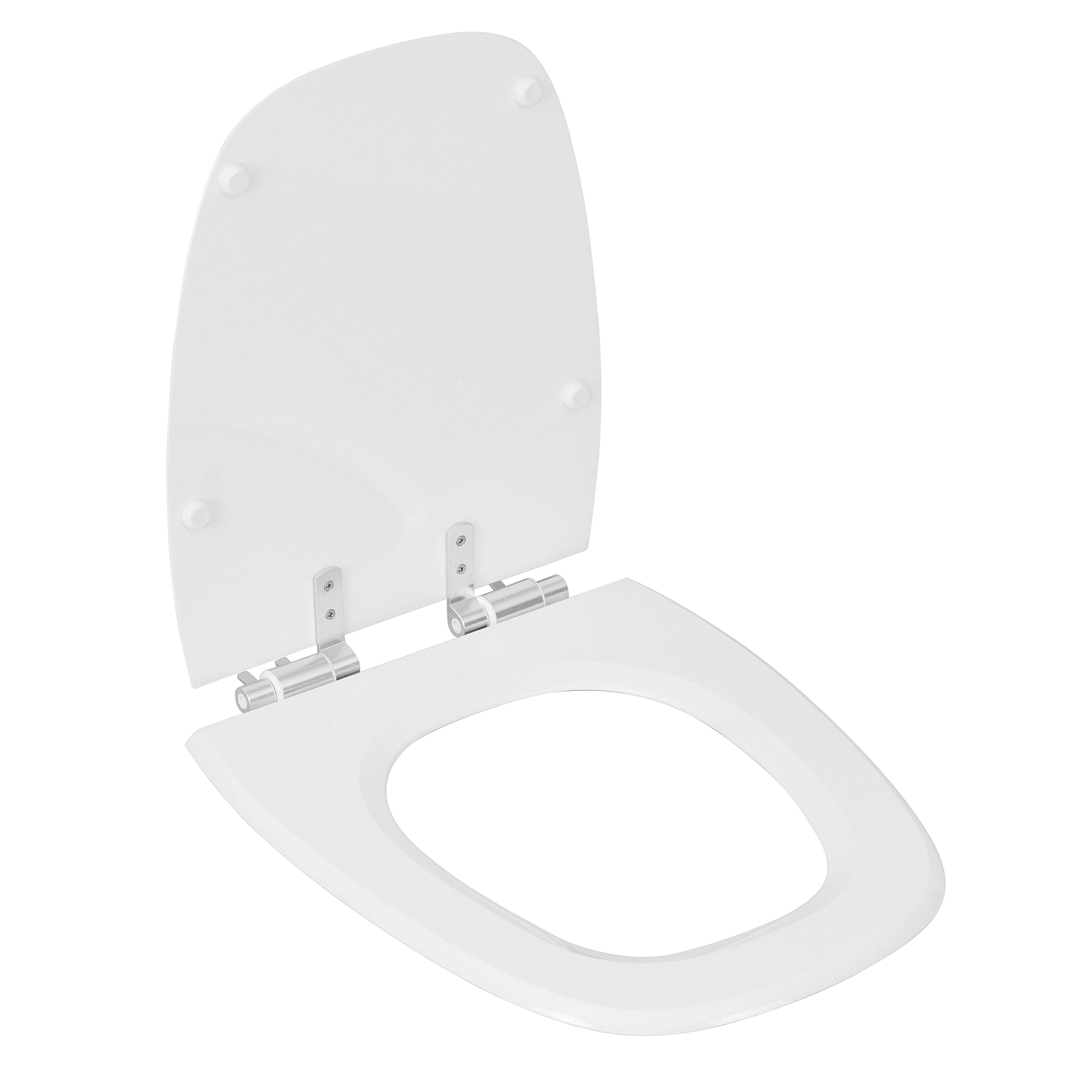 Assento Sanitário Formatos Monte Carlo com Soft Close Quadrado Poliéster Branco Sensea