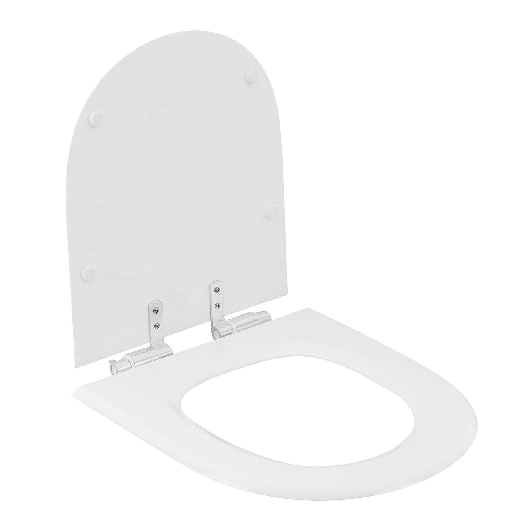 Assento Sanitário Formatos Riviera e Smart com Soft Close Quadrado Poliéster Branco Sensea