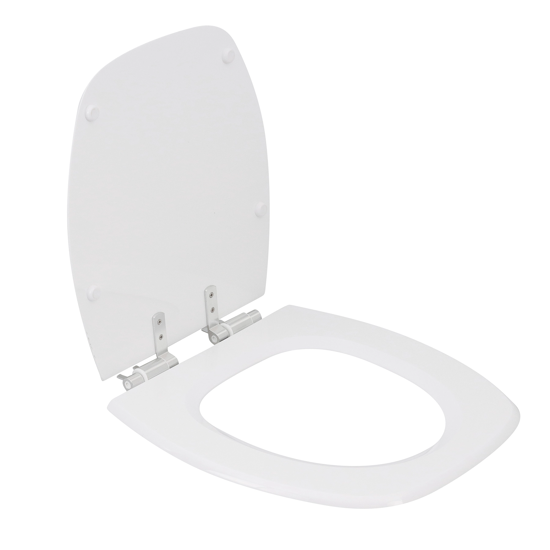 Assento Sanitário Formatos Thema com Soft Close Quadrado Poliéster Branco Sensea