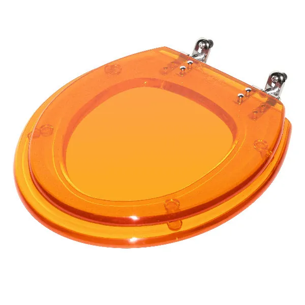 Assento Sanitário Convencional com Fechamento Comum Oval Resina Laranja Policlass