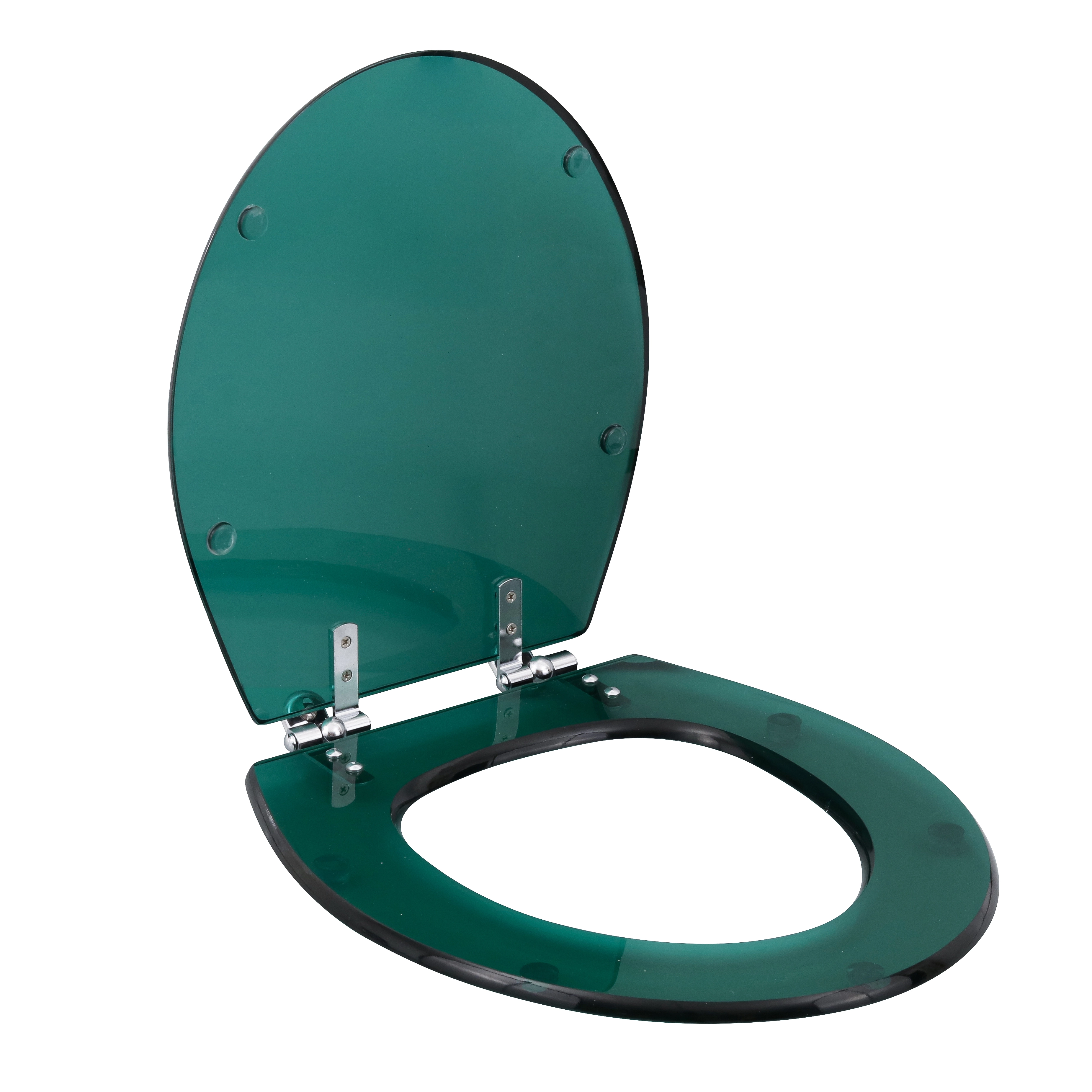 Assento Sanitário Convencional com Fechamento Comum Oval Resina Verde Policlass