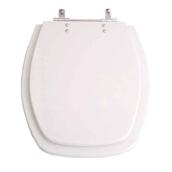 Assento Sanitário Formatos Thema com Fechamento Comum Quadrado Resina Branco Policlass