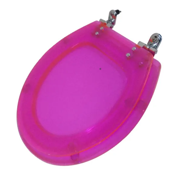 Assento Sanitário Convencional com Fechamento Comum Oval Resina Rosa Policlass