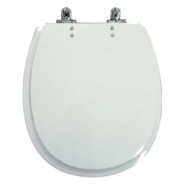 Assento Sanitário Formatos Aspen com Fechamento Comum Oval Resina Branco Policlass
