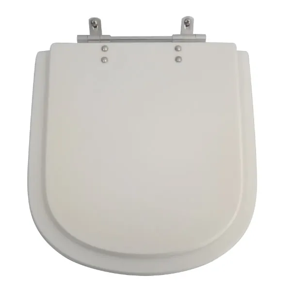 Assento Sanitário Formatos Life com Fechamento Comum Quadrado Resina Branco Policlass