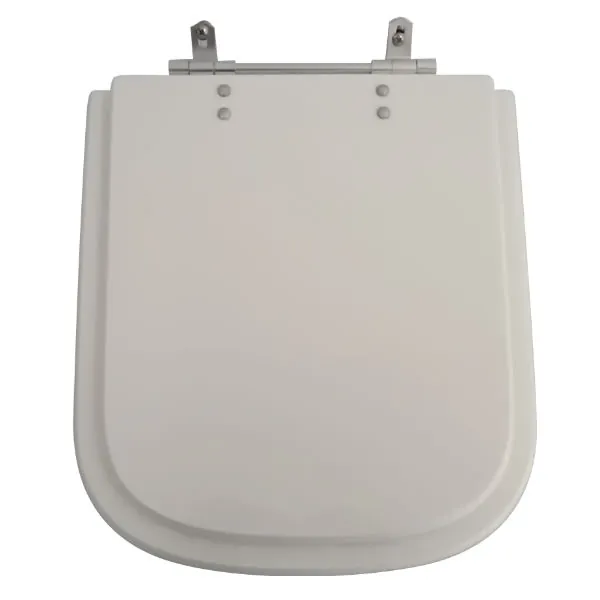 Assento Sanitário Formatos Quadra com Fechamento Comum Quadrado Resina Branco Policlass