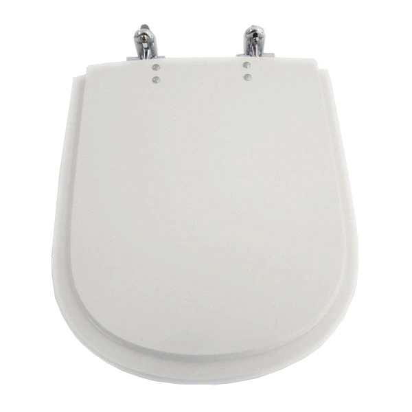 Assento Sanitário Formatos Etna com Fechamento Comum Quadrado Resina Branco Policlass