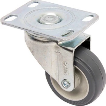 Rodízio 2" (50mm) Giratório Placa 46x66, Roda 210 Bp Pvc - Rodiline