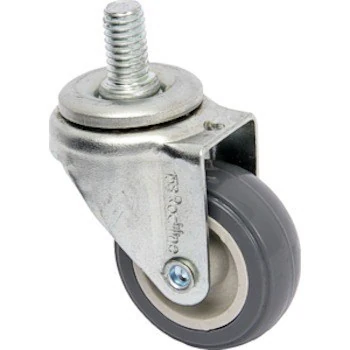 Rodízio 1.5/8" (41mm) Giratório Rosca 3/8, Roda 158 Bp Pvc - Rodiline