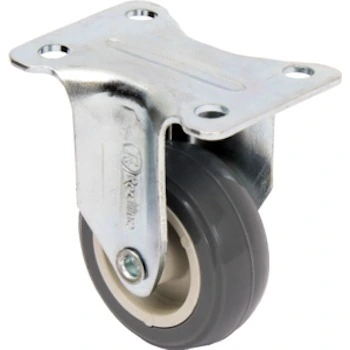 Rodízio 1.5/8" (41mm) Fixo Placa 38x54, Roda 158 Bp Pvc - Rodiline