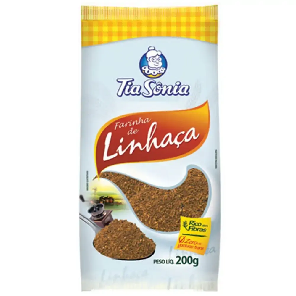 Farinha Linhaça Marron Tia Sonia 200g Po