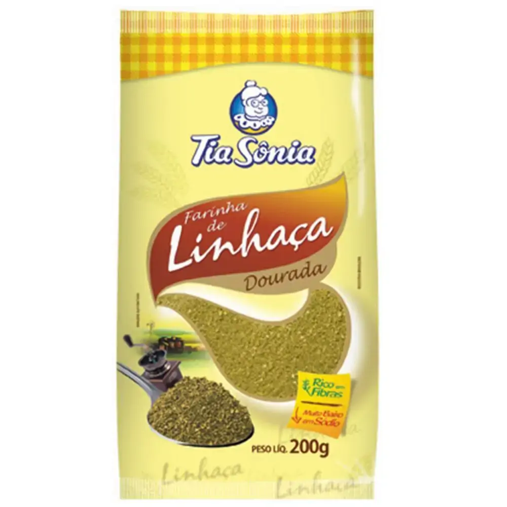 Farinha Linhaça Dourada Tia Sonia 200g Po