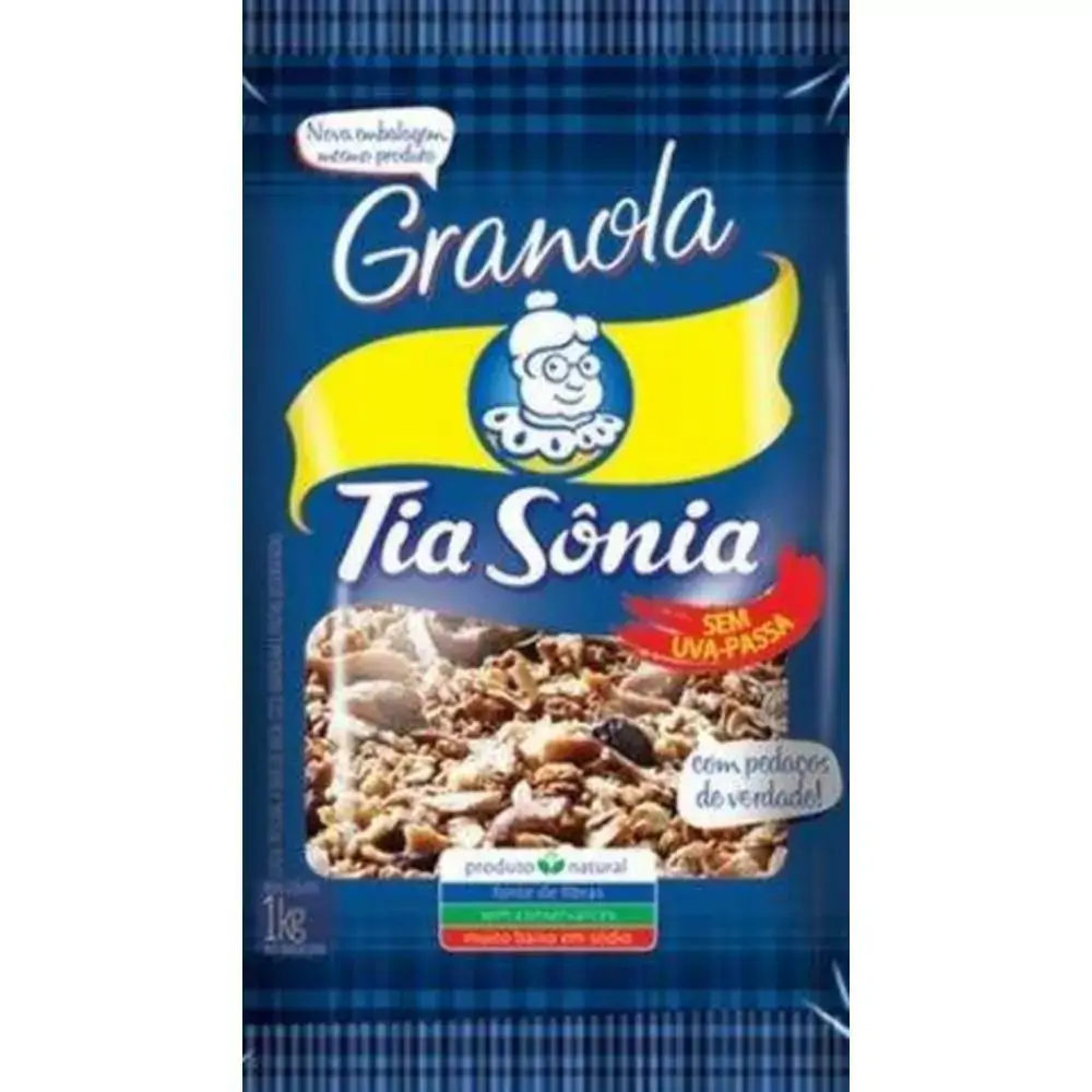 Granola Sem Uva Passa 1 Kg Tia Sonia Granola