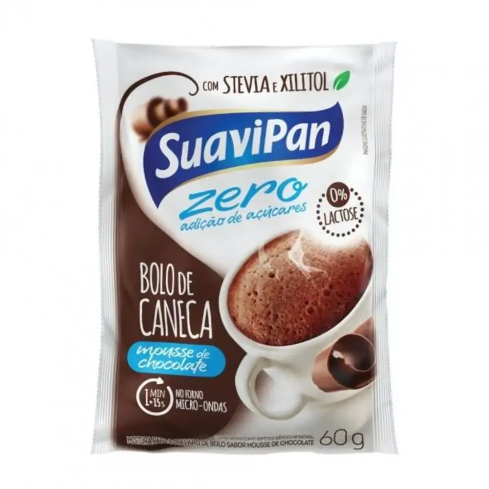 Bolo Caneca Suavipan 60g M.chocolate Zero