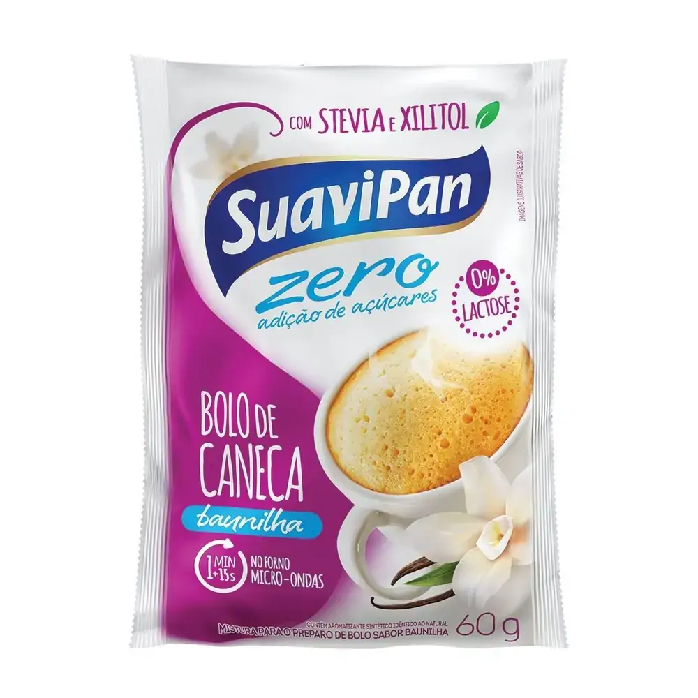 Mist.p/bolo De Caneca Suavipan 60g Zero Baunilha